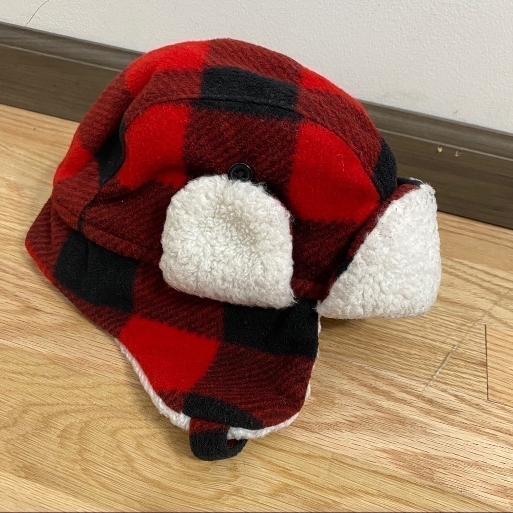 Eskimo Buffalo Plaid Hat Sz 2-4 Red Black